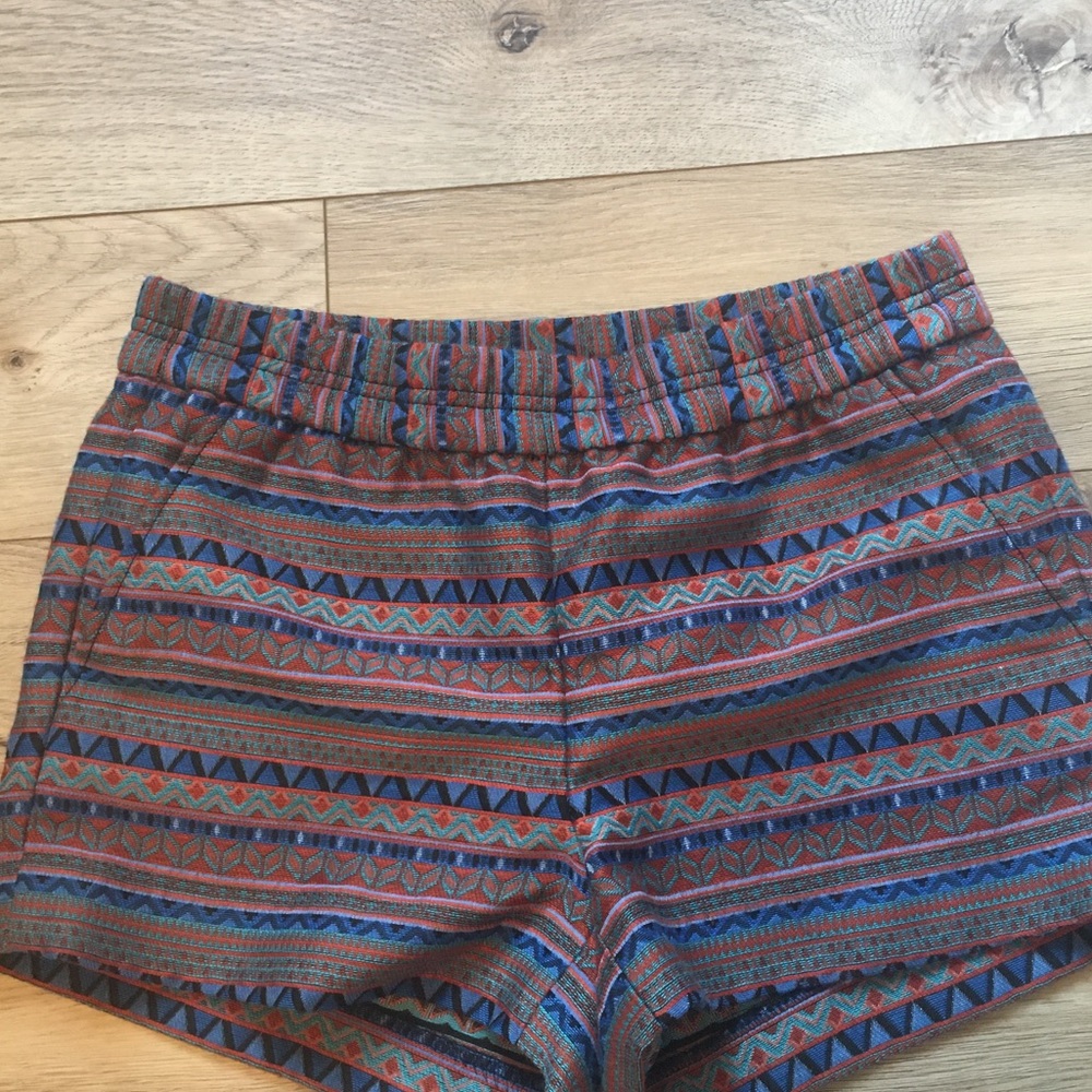J.crew multi colored boho shorts